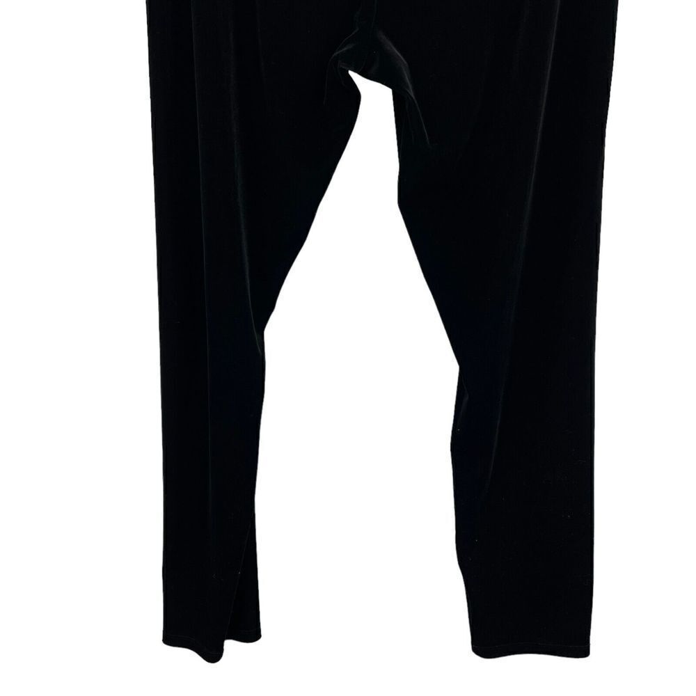 Eileen Fisher Ankle Leggings Woman 1X Black Velvet Style Stretch Pants - Picture 10 of 11